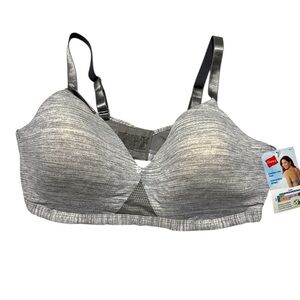 Hanes Women's Gray ComfortFlex Fit Wirefree Bra